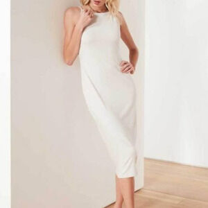James Perse Cupro Cami Midi Dress in Pearl Size 2 NWT